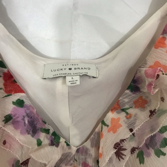 Lucky Brand Ruffle Floral Tank - Picture 2 of 5